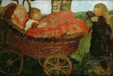 乳母車を押す少女、1904年